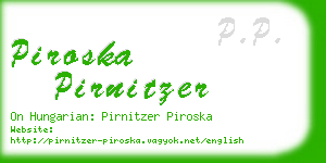 piroska pirnitzer business card